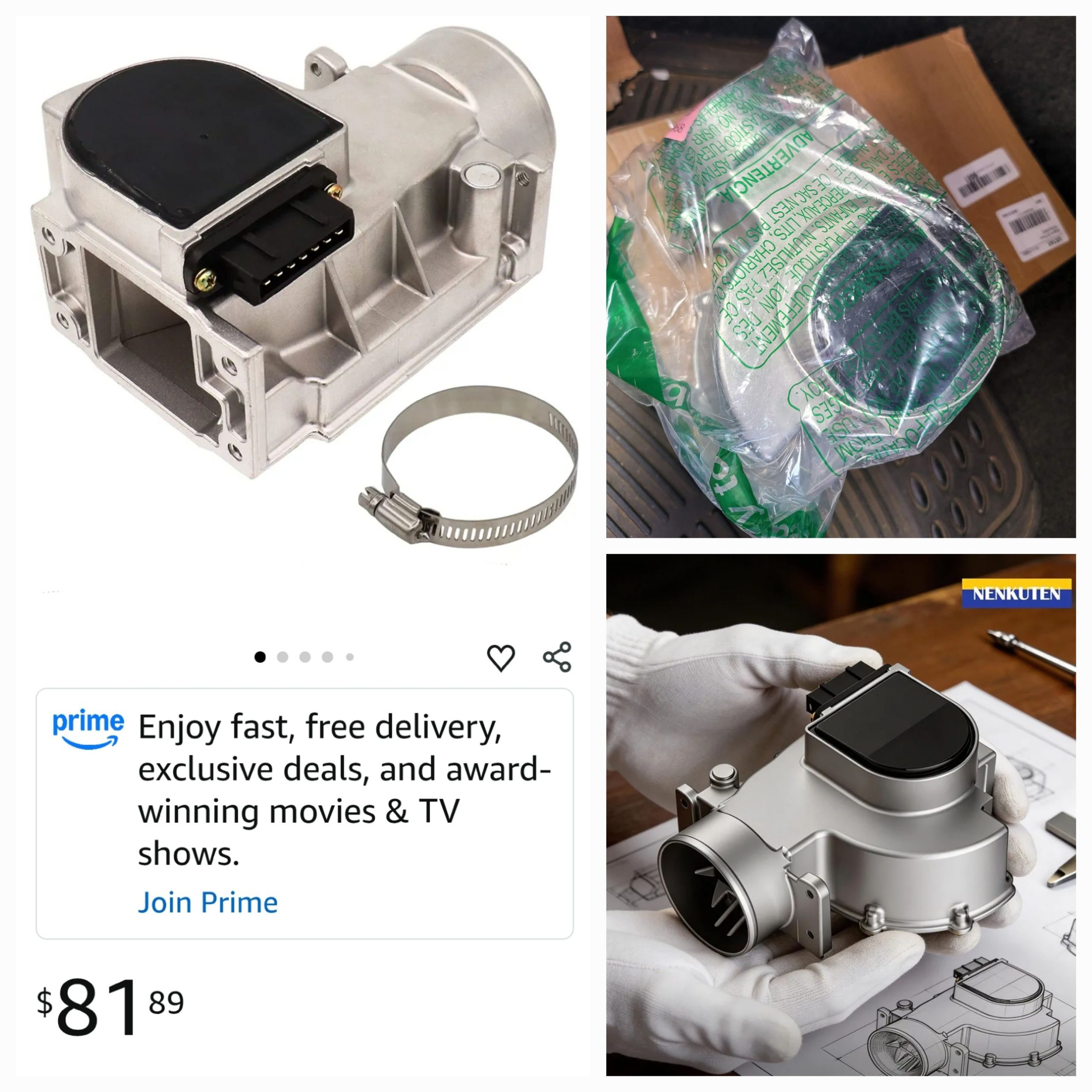 New Mass Air Flow Meter Sensor MAF 22250-35050 for 1989-1995 Toyota Pickup Toyota 4Runner 2.4L 22REC with Bolts, Air Flow Meter Sensor AFM - Image 2
