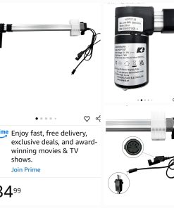 Alternative view of Linear Actuator Kaidi Model KDPT007-03 Replacing KDPT007-11 and KDPT007-12 Power Recliner Lift Chairs Motor Replacement