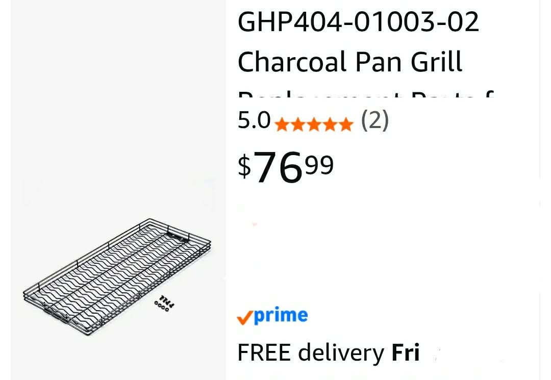 GHP404-01003-02 Charcoal Pan Grill Replacement Parts for Dyna Glo Ash Tray DGN576DNC-D DGN576DNC Grill Parts Master Forge MFJ576DNC Ash Pan Charcoal Basket Charcoal Tray Dyna-glo Grill Accessories - Image 2
