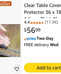 Alternative view of Clear Table Cover Protector 36 x 78 Inch, 1.5mm Thick Plastic Table Cover, Table Protector for Dining Room Table, Waterproof Vinyl Tablecloth Table Pad Mat for Kitchen, Dresser, Writing Desk