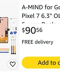 Alternative view of for Google Pixel 7 6.3" OLED Screen Replacement with Frame (Fingerprint Cable Transfer Required) Display Assembly with Touch Digitizer Repair Tools Kit GVU6C GQML3 GO3Z5