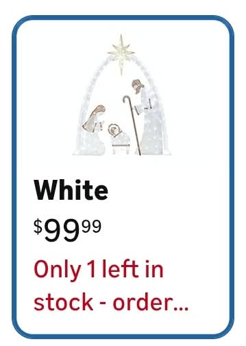 5FT Lighted Nativity Scene Set with 150 LED Lights for Christmas Decoration, Pre-Lit Iridescent Nativity Scene Xmas Decor, 3D Glittered Standing Holiday Display for Outdoor, Indoor, White - Image 13