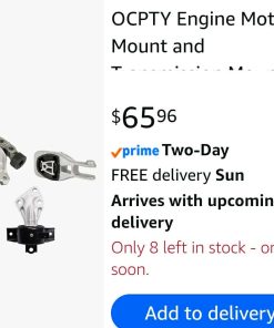 Alternative view of Engine Motor Mount and Transmission Mount and Torque Strut Mount Set Compatible for 2012-2016 Sonic 1.4T L4 Turbocharged Engine & 2012-2016 Sonic 1.8L L4 Engine # A5595 A5596 A5597 (3PCS)