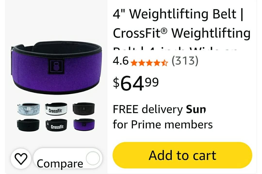 New 4" Weightlifting Belt | CrossFit® Weightlifting Belt | 4-inch Wide and Built for Support, Flexibility, and The Ability to Cross Train Easily, Small - Image 11