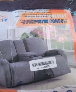 Alternative view of Recliner Loveseat Cover with Middle Console Stretch Reclining Sofa Slipcover for 2 Seat Jacquard Reclining Couch Sofa Covers Furniture Protector with Elastic Straps Bottom (Chocolate)