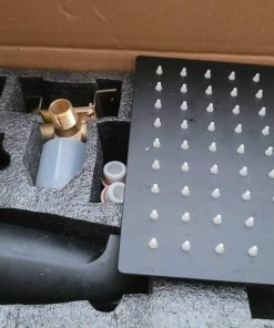 Alternative view of Black Tub Shower Faucet Set With 8" Shower Head & Spout