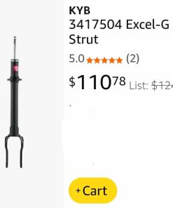 Alternative view of KYB 3417504 Excel-G Gas Strut