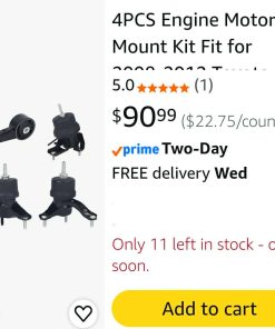 Alternative view of 4PCS Engine Motor Mount Kit Fit for 2008-2012 Toyota Avalon, 2007-2017 Camry 3.5L V6; Automatic Trans,Replace #A4259 A4288 A42017HY A62036HY