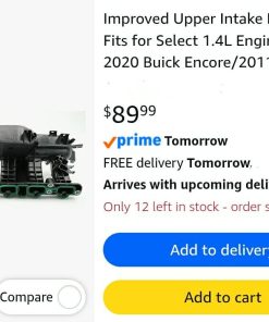 Alternative view of Improved Upper Intake Manifold Fits for Select 1.4L Engine