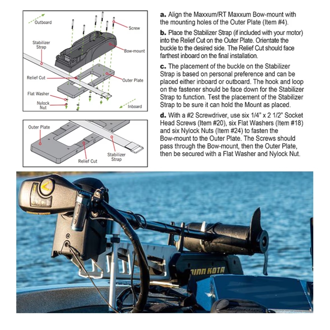 1854023 MKA-23 Quick Release Bracket fits for Ultrex Fortrex Maxxum and Edge Trolling Motors - Easy Removal and Secure Attachment with Stainless Steel Pins - Image 6