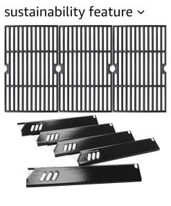 New Replacement Parts for DynaGlo DGF510SSP, DGF510SBP, DGF510SSP-D, fit Backyard BY13-101-001-13, GBC1460W, GBC1461W, GBC1462W, GBC1059WB, BH13-101-099-01, Grill Grate and Heate Plate