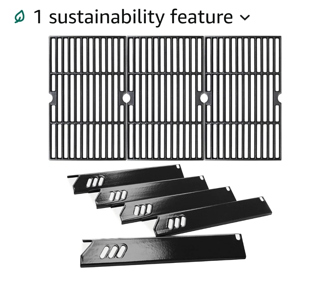 New Replacement Parts for DynaGlo DGF510SSP, DGF510SBP, DGF510SSP-D, fit Backyard BY13-101-001-13, GBC1460W, GBC1461W, GBC1462W, GBC1059WB, BH13-101-099-01, Grill Grate and Heate Plate