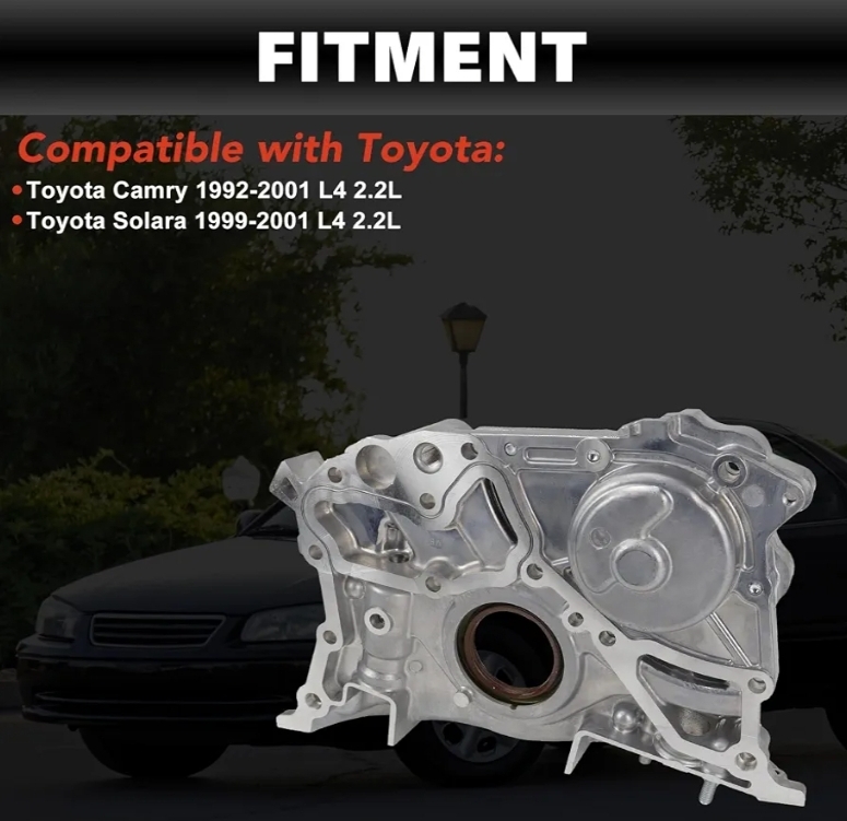 15100-74030 Oil Pump Compatible with Toyota Camry 1992-2001, Toyota Solara 1999-2001 L4 2.2L Replace M186 15100-03030 - Image 5