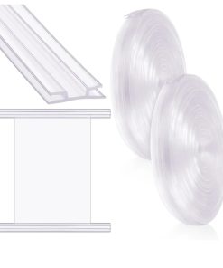 2 Set 75 Feet Foldable Plastic Track for Flexible Plastic Letters Soft Letter Board Track for Letters Poster (Clear)