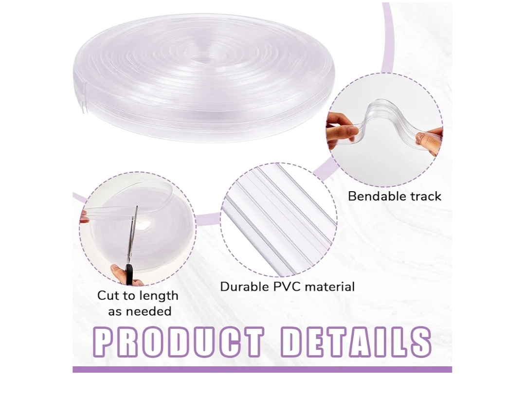 2 Set 75 Feet Foldable Plastic Track for Flexible Plastic Letters Soft Letter Board Track for Letters Poster (Clear) - Image 4