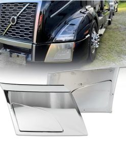 Side Bumper Chrome Trim without Hole Compatible with Volvo 2018+ Volvo VNL 1 Pair Of Right Passenger & Left Driver Side Bumper Extension Corners Chrome Trim