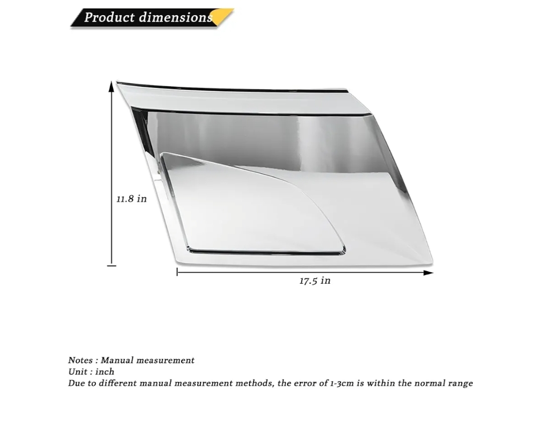 Side Bumper Chrome Trim without Hole Compatible with Volvo 2018+ Volvo VNL 1 Pair Of Right Passenger & Left Driver Side Bumper Extension Corners Chrome Trim - Image 8