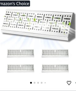 New 4 Pack 15 Inch Baseboard Register - RoundFlow Design for Maximum Air Flow - Smooth-Glide Air Adjust Lever - Heavy Duty Rust-Proof Steel - Tool-Free Easy Installation  15 Inch Baseboard Register