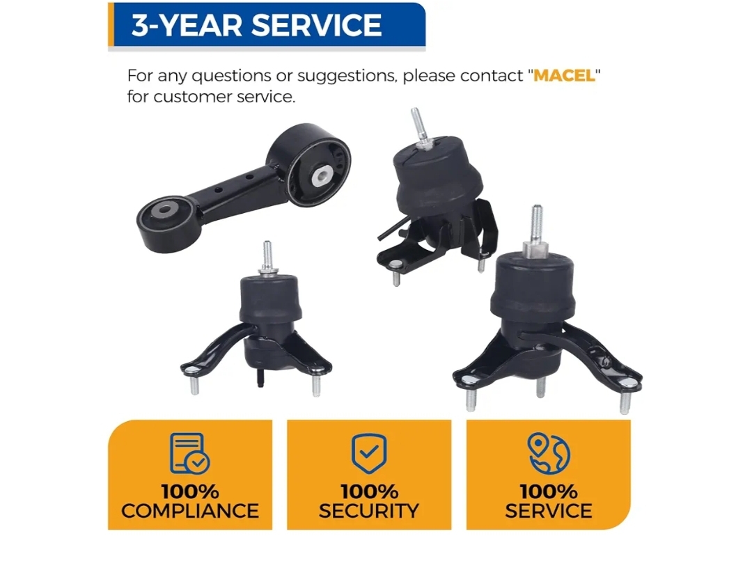 4PCS Engine Motor Mount Kit Fit for 2008-2012 Toyota Avalon, 2007-2017 Camry 3.5L V6; Automatic Trans,Replace #A4259 A4288 A42017HY A62036HY - Image 9