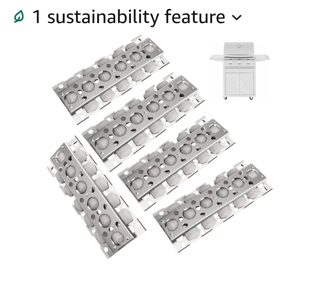 SafBbcue Grill Briquettes for Summerset Sizzler Grill Parts RCS 26" 32" 40" Grill Replacement Parts Turbo Captn Cook CG3CKWN CG4CKW Flame Tamer (5-Pcs)