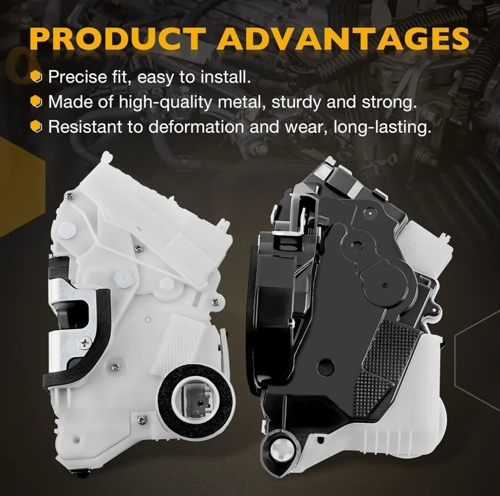Door Lock Latch Actuator Without Keyless Entry Front Left and Right, Front Driver and Passenger Side, Compatible with 2005-2015 Toyota Tacoma, Replaces 6903004030 6904004030 - Image 4