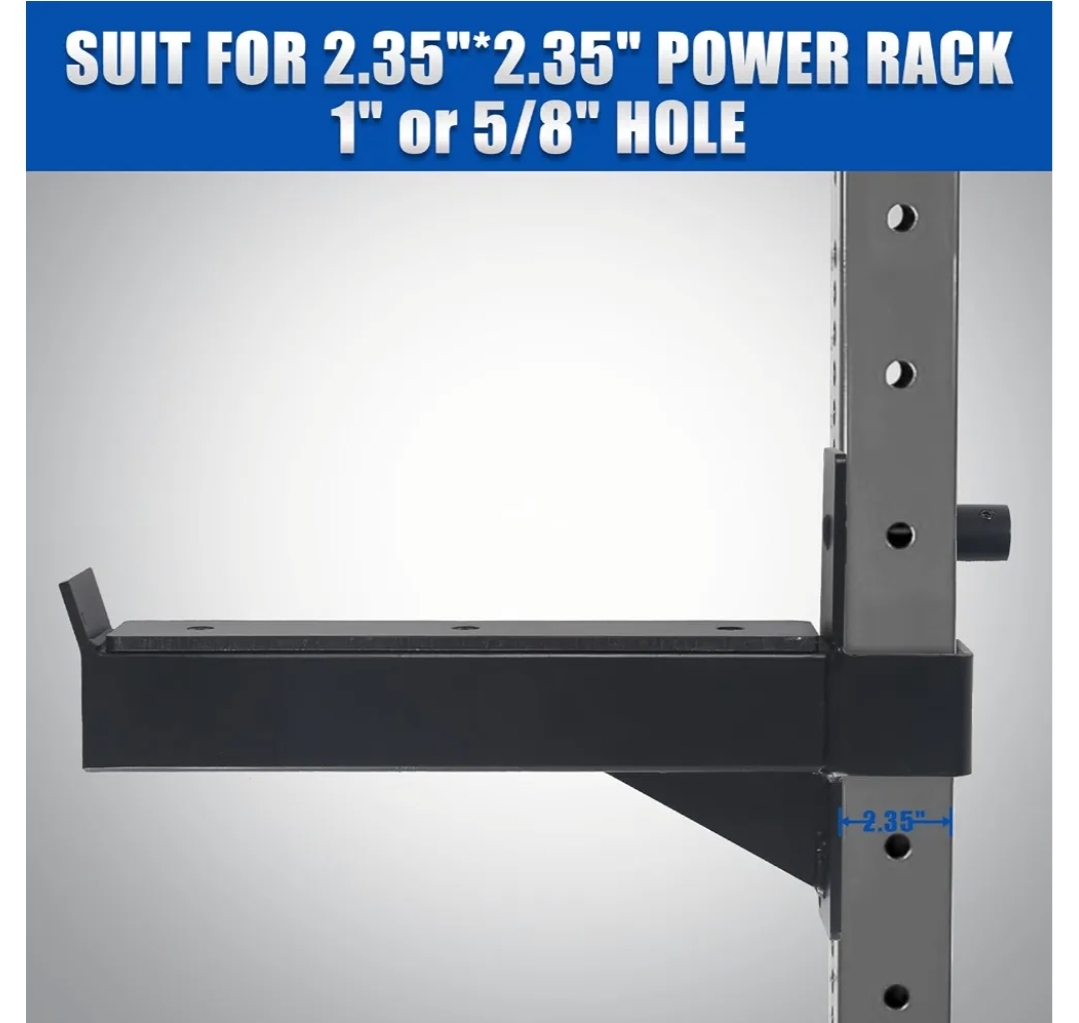 2.36inch Barbell Safety Catches Squat Rack Safety Arm Spotter Fit for 2.36x2.36 Power Rack Cage with 1" or 5/8" Hole - Image 4