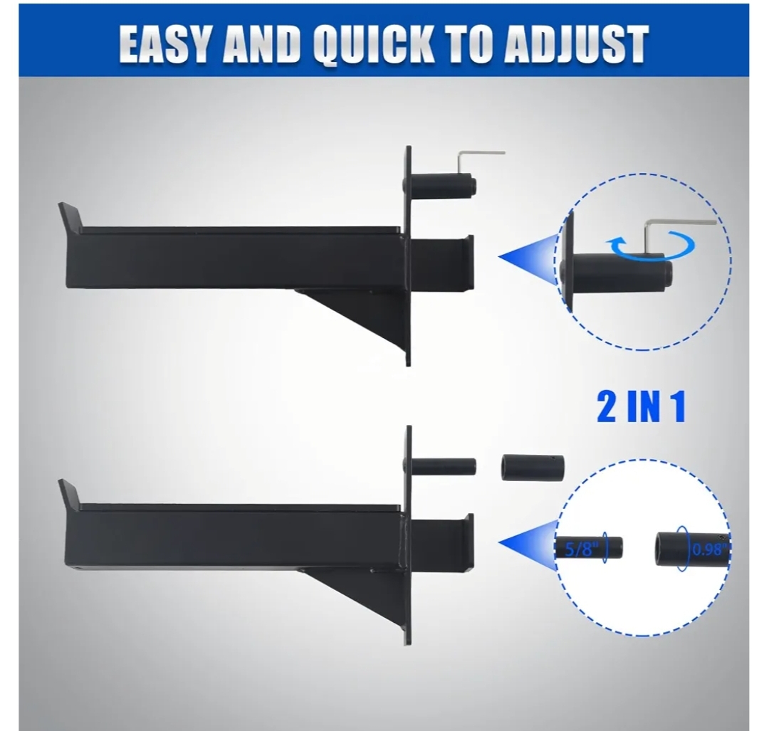 2.36inch Barbell Safety Catches Squat Rack Safety Arm Spotter Fit for 2.36x2.36 Power Rack Cage with 1" or 5/8" Hole - Image 5