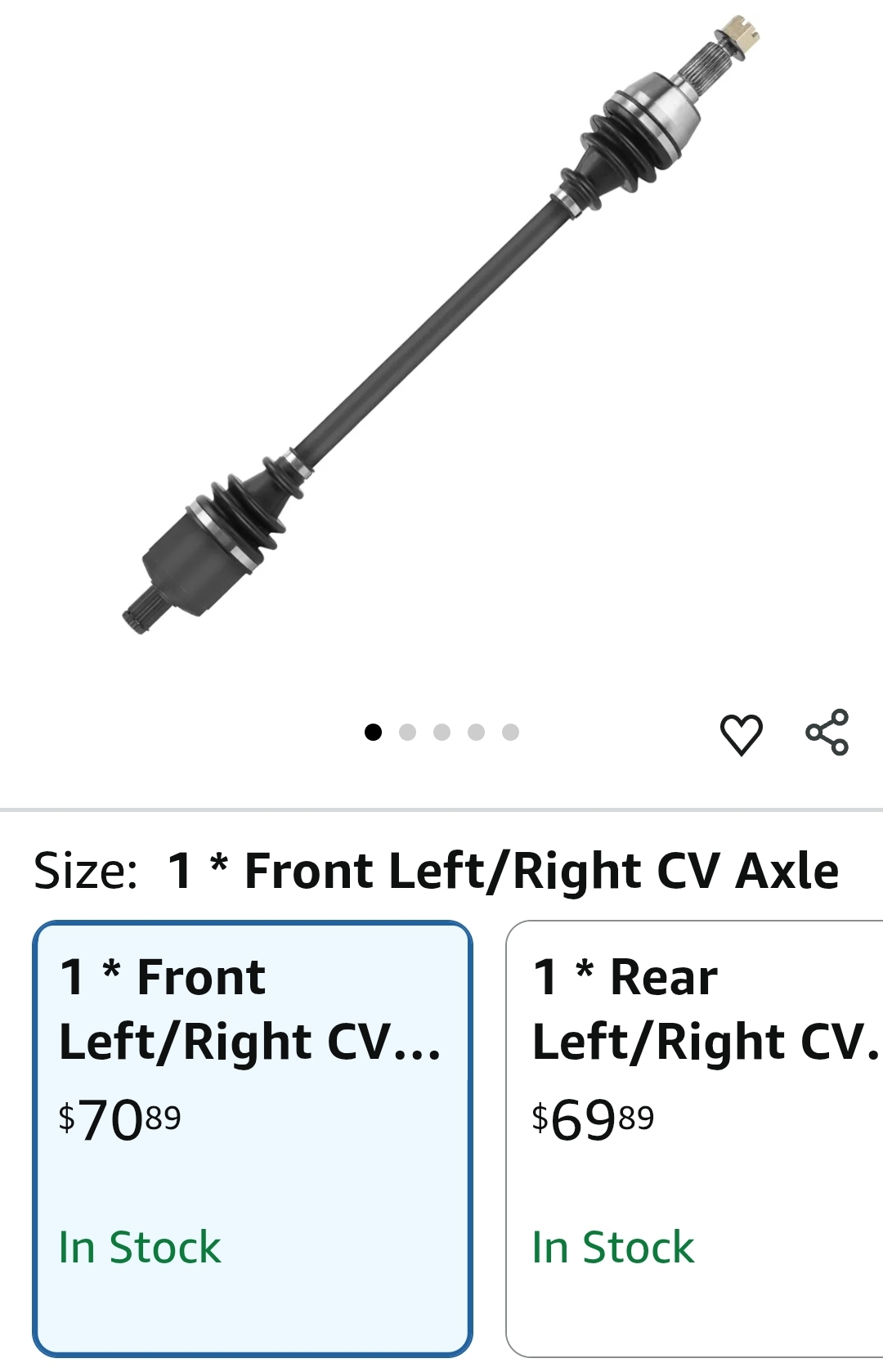 Front Left/Right CV Axle Shaft Fits for Polaris RZR 4 800/ RZR S 800 Ranger 570 900 1000 Crew XP 2009 2010 2011 2012 2013 2014 2015 2016 2017 2018 2019 2020, Replace for 1332637, 1 Front Axle - Image 9