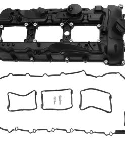 Engine Valve Cover for BMW 135is 3.0L 2013 No.11127570292/264-937 Front Valve Rocker Cover Black with Gasket Bolt Oil Cap PCV Valve 1 Set