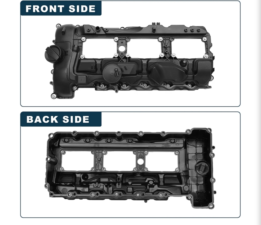 Engine Valve Cover for BMW 135is 3.0L 2013 No.11127570292/264-937 Front Valve Rocker Cover Black with Gasket Bolt Oil Cap PCV Valve 1 Set - Image 7