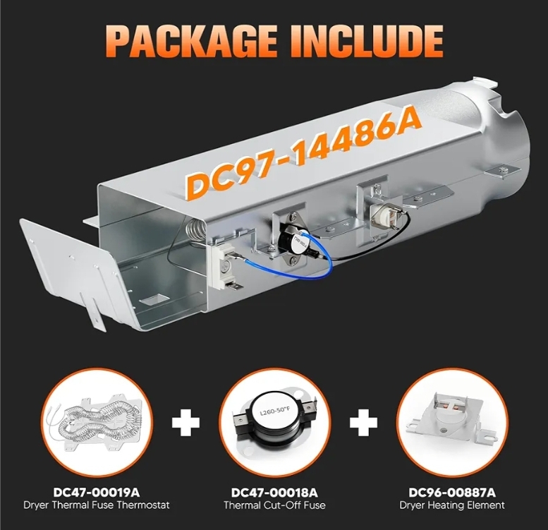 DC97-14486A Dryer Heating Element Assembly for Samsung - Image 5