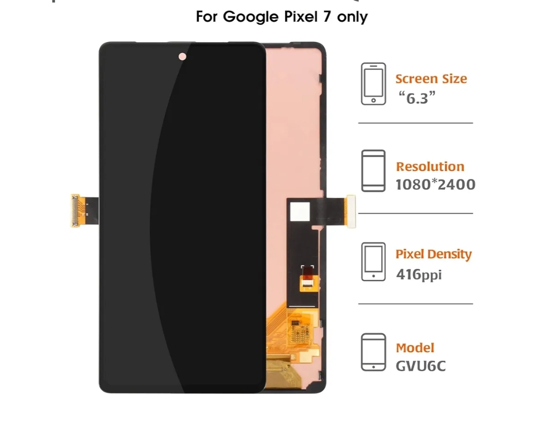 for Google Pixel 7 6.3" OLED Screen Replacement with Frame (Fingerprint Cable Transfer Required) Display Assembly with Touch Digitizer Repair Tools Kit GVU6C GQML3 GO3Z5 - Image 6