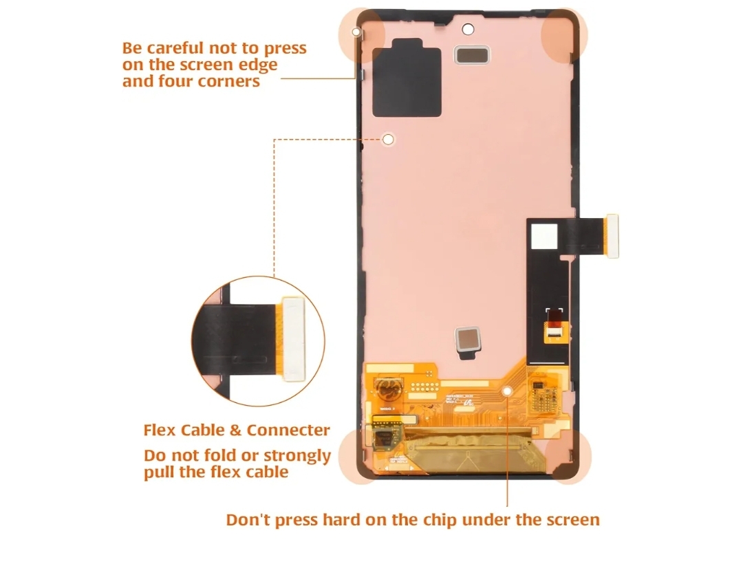 for Google Pixel 7 6.3" OLED Screen Replacement with Frame (Fingerprint Cable Transfer Required) Display Assembly with Touch Digitizer Repair Tools Kit GVU6C GQML3 GO3Z5 - Image 9