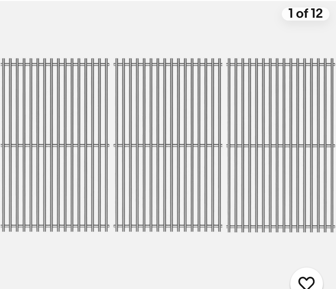 Grill Grates Parts for Weber Genesis Grill 66803, 66096, Weber Genesis II E-610, Genesis II LX E-640 S-640, CSE-315, CSS-315, 18”Stainless Steel Grids BBQ Gas Grill Replacement Parts
