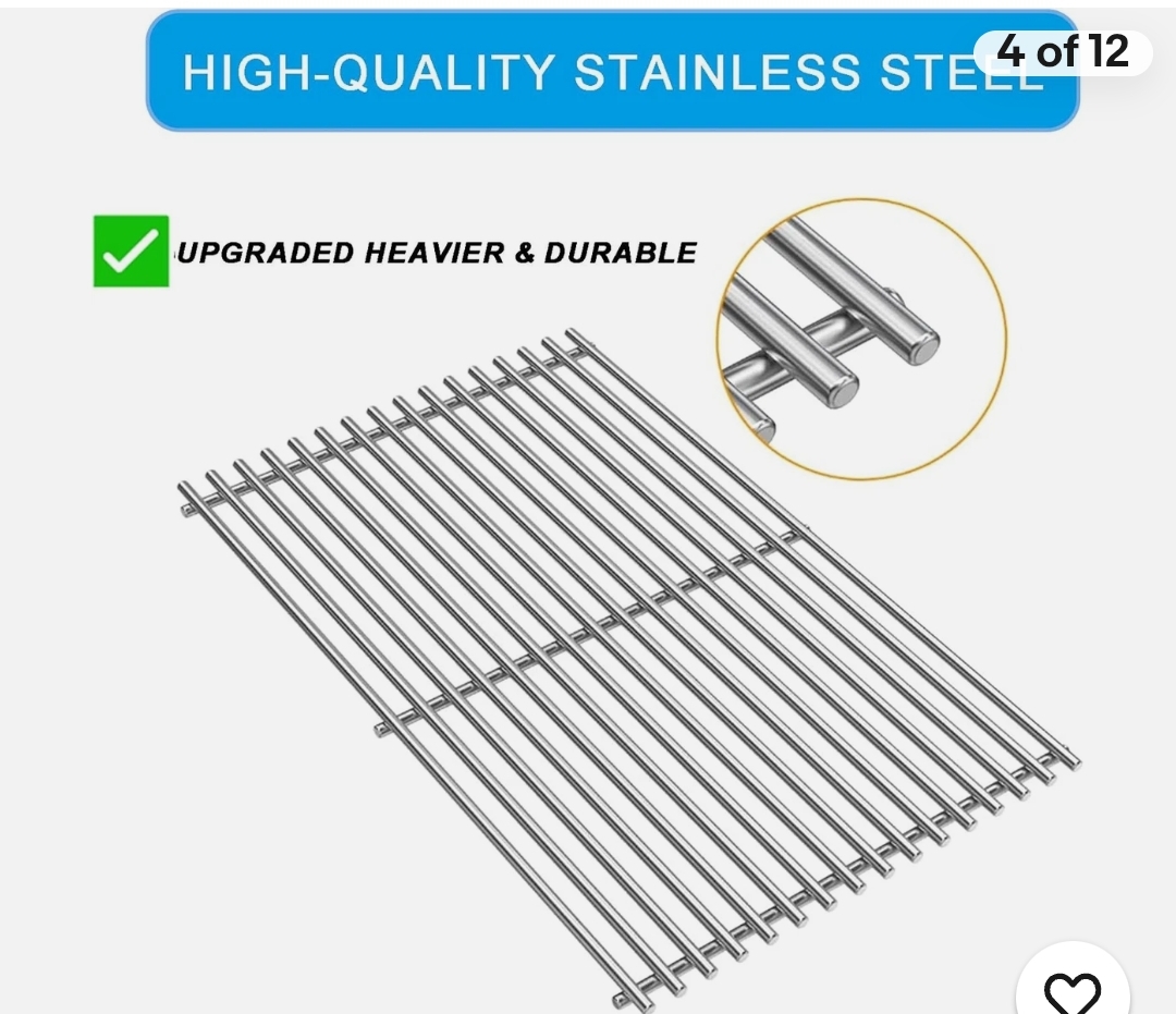 Grill Grates Parts for Weber Genesis Grill 66803, 66096, Weber Genesis II E-610, Genesis II LX E-640 S-640, CSE-315, CSS-315, 18”Stainless Steel Grids BBQ Gas Grill Replacement Parts - Image 7