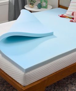 LINENSPA Memory Foam Mattress Topper - 2 Inch Gel Infused Memory Foam - Plush Feel - Cooling and Pressure Relieving - CertiPUR Certified - Dorm Room Essentials - Twin XL Size