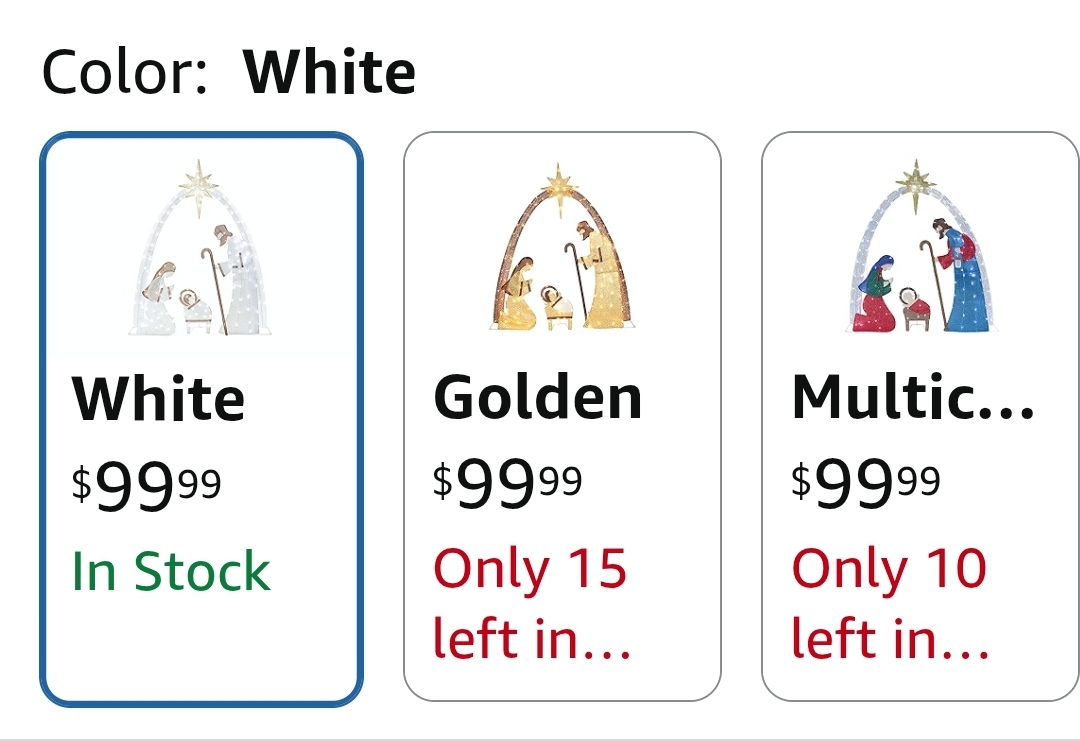 5FT Lighted Nativity Scene Set with 150 LED Lights for Christmas Decoration, Pre-Lit Iridescent Nativity Scene Xmas Decor, 3D Glittered Standing Holiday Display for Outdoor, Indoor, White - Image 3