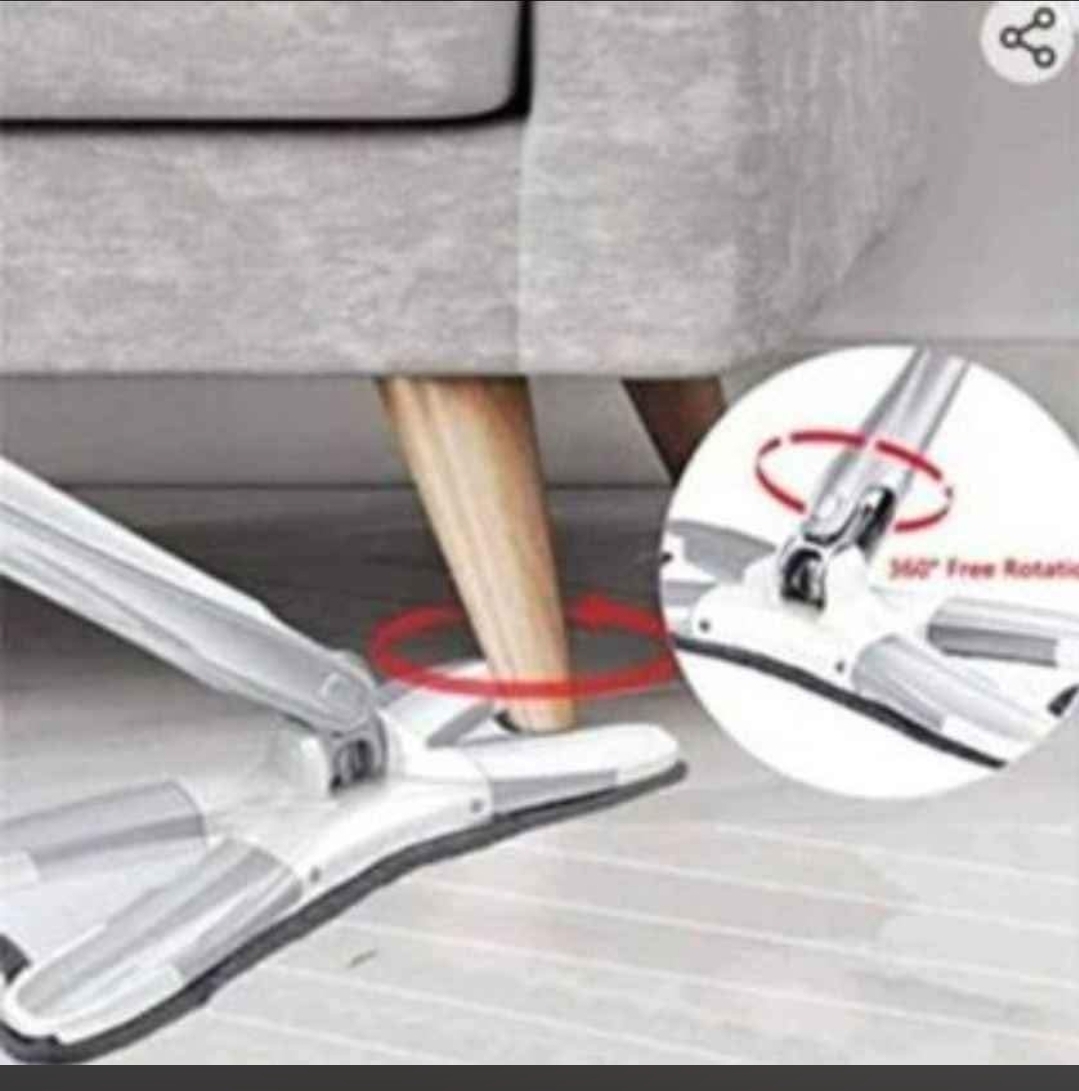 New X-type Squeeze Mop With Reusable Microfiber Pad Handfree Wash Flat Mop Rotatable - Image 13