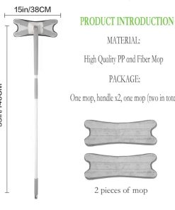 Alternative view of New X-type Squeeze Mop With Reusable Microfiber Pad Handfree Wash Flat Mop Rotatable
