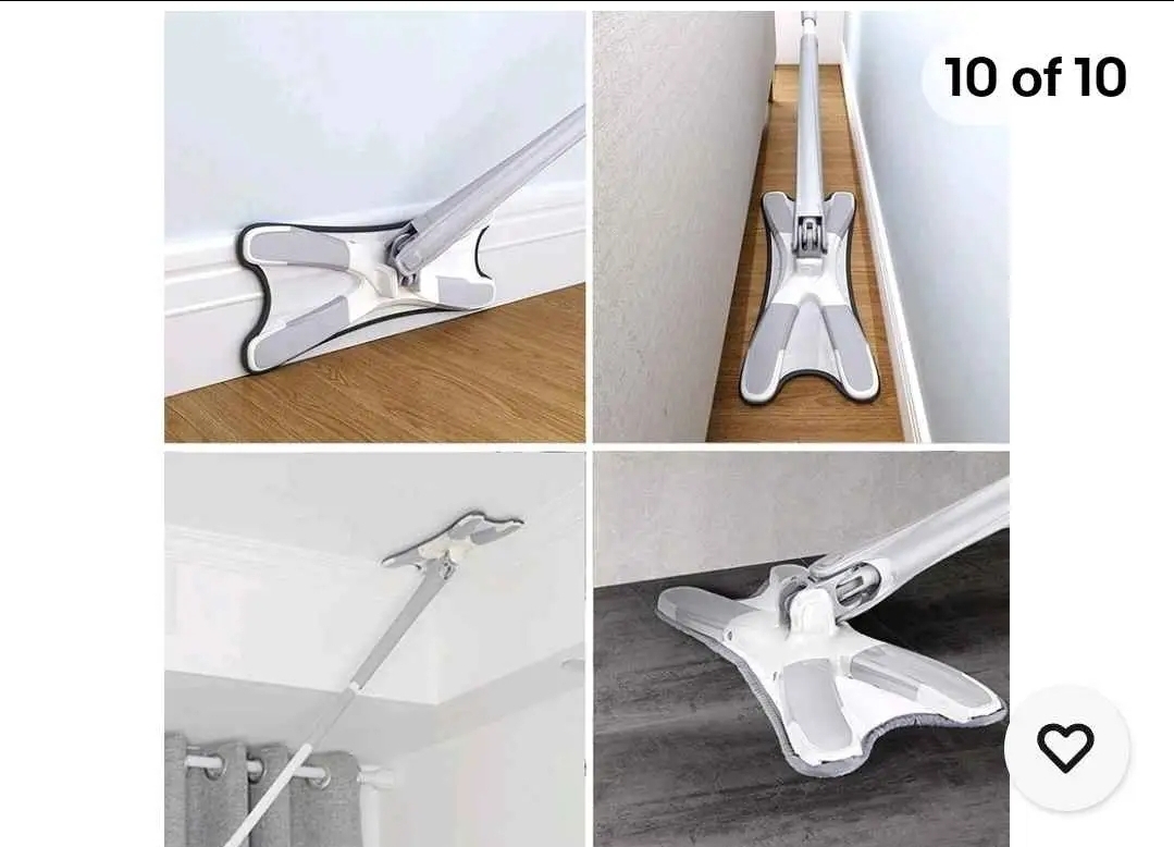 New X-type Squeeze Mop With Reusable Microfiber Pad Handfree Wash Flat Mop Rotatable - Image 8