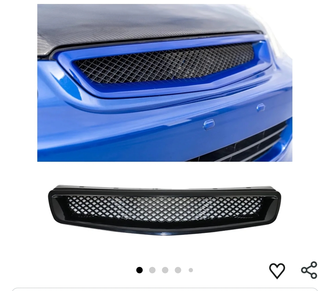 Grille Compatible With 1999-2000 Honda Civic, T-R Style ABS Plastic Black Front Bumper Grill Hood Mesh