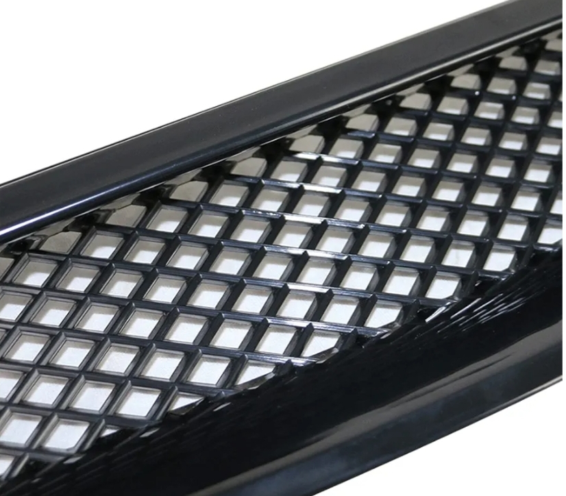 Grille Compatible With 1999-2000 Honda Civic, T-R Style ABS Plastic Black Front Bumper Grill Hood Mesh - Image 7