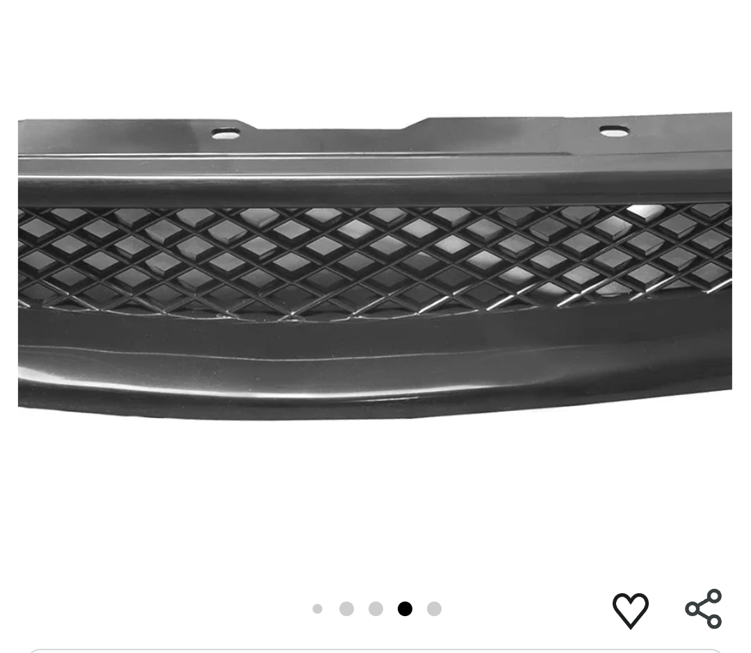 Grille Compatible With 1999-2000 Honda Civic, T-R Style ABS Plastic Black Front Bumper Grill Hood Mesh - Image 9