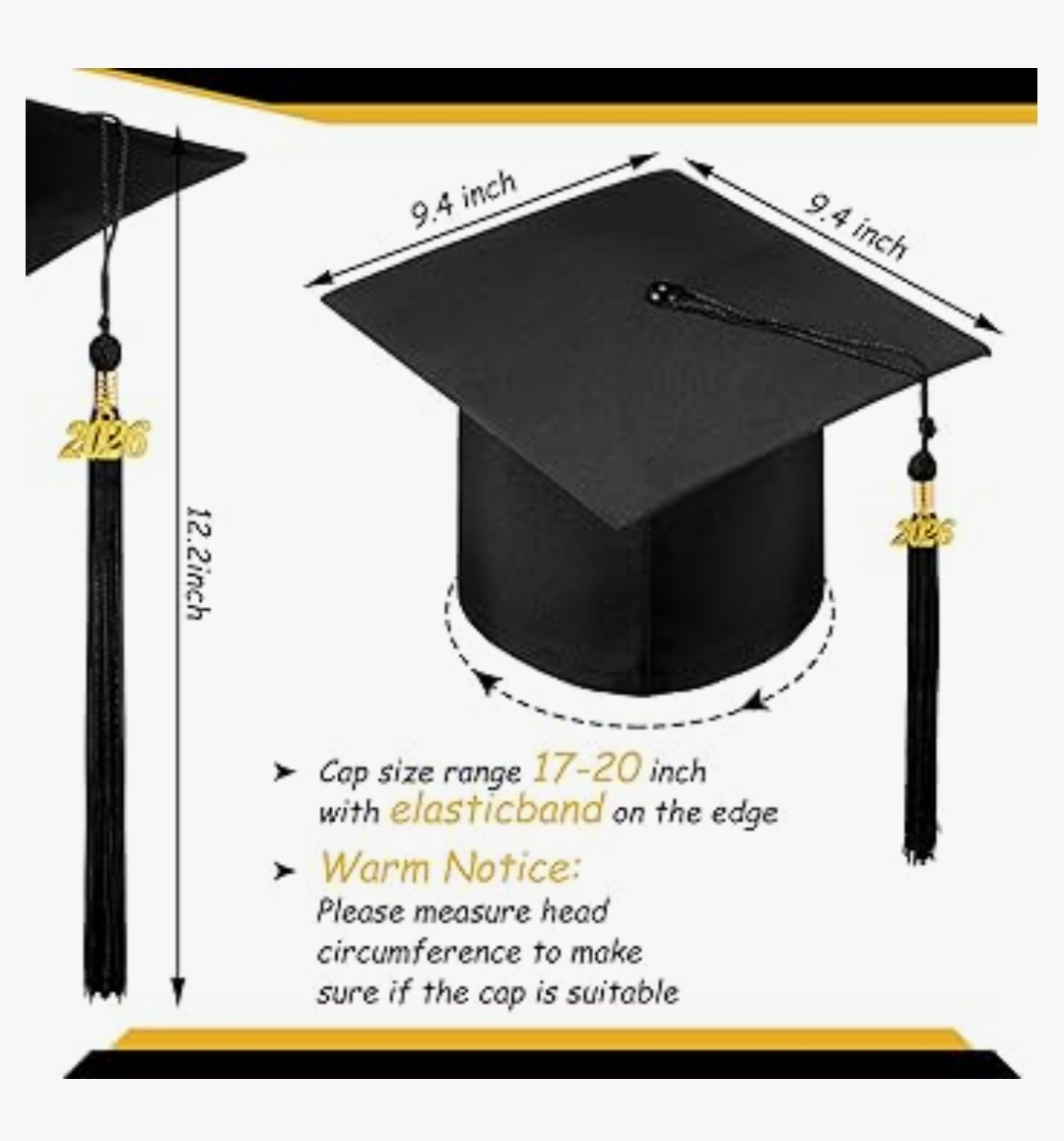 34 Child Size Preschool Grad Caps Bulk Kindergarten Graduation Cap Grad Hats with Metal Tassel for Preschool - Image 5