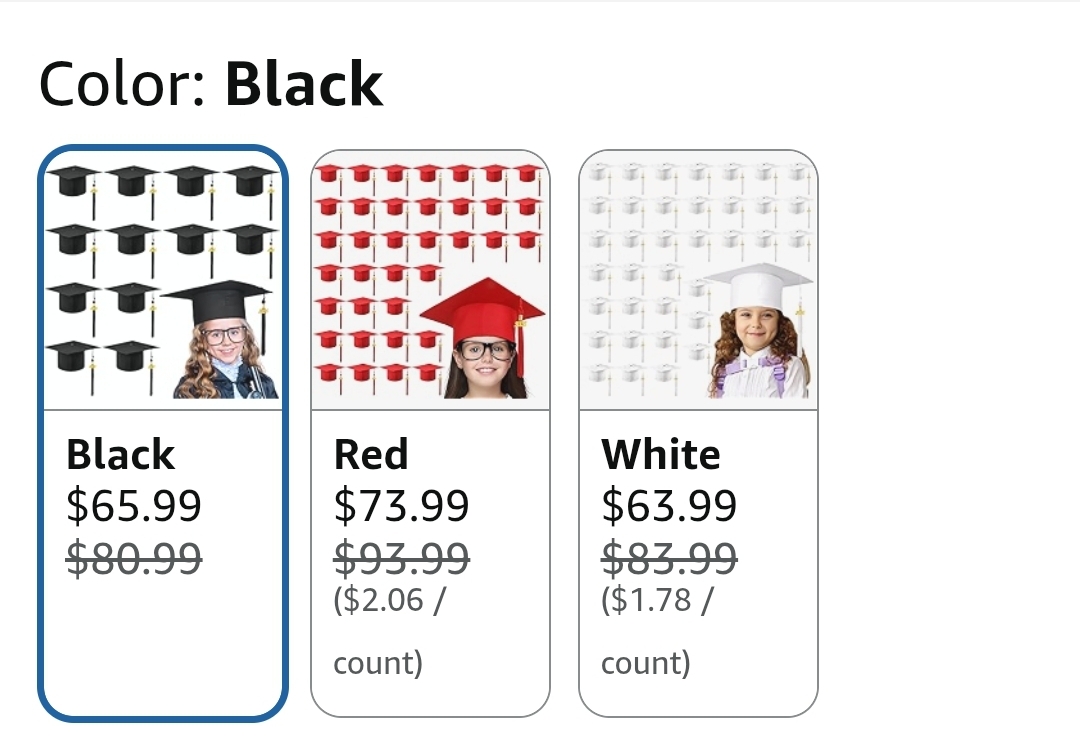 34 Child Size Preschool Grad Caps Bulk Kindergarten Graduation Cap Grad Hats with Metal Tassel for Preschool - Image 2