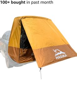 Hasika SUV Tailgate Tent - 2 Person Car Camping Awning, 3000mm Waterproof & UPF 50+ -Portable Hatchback Tent for Couples & Pet Owners, 2-Min Setup Road Trip Essentials Yellow