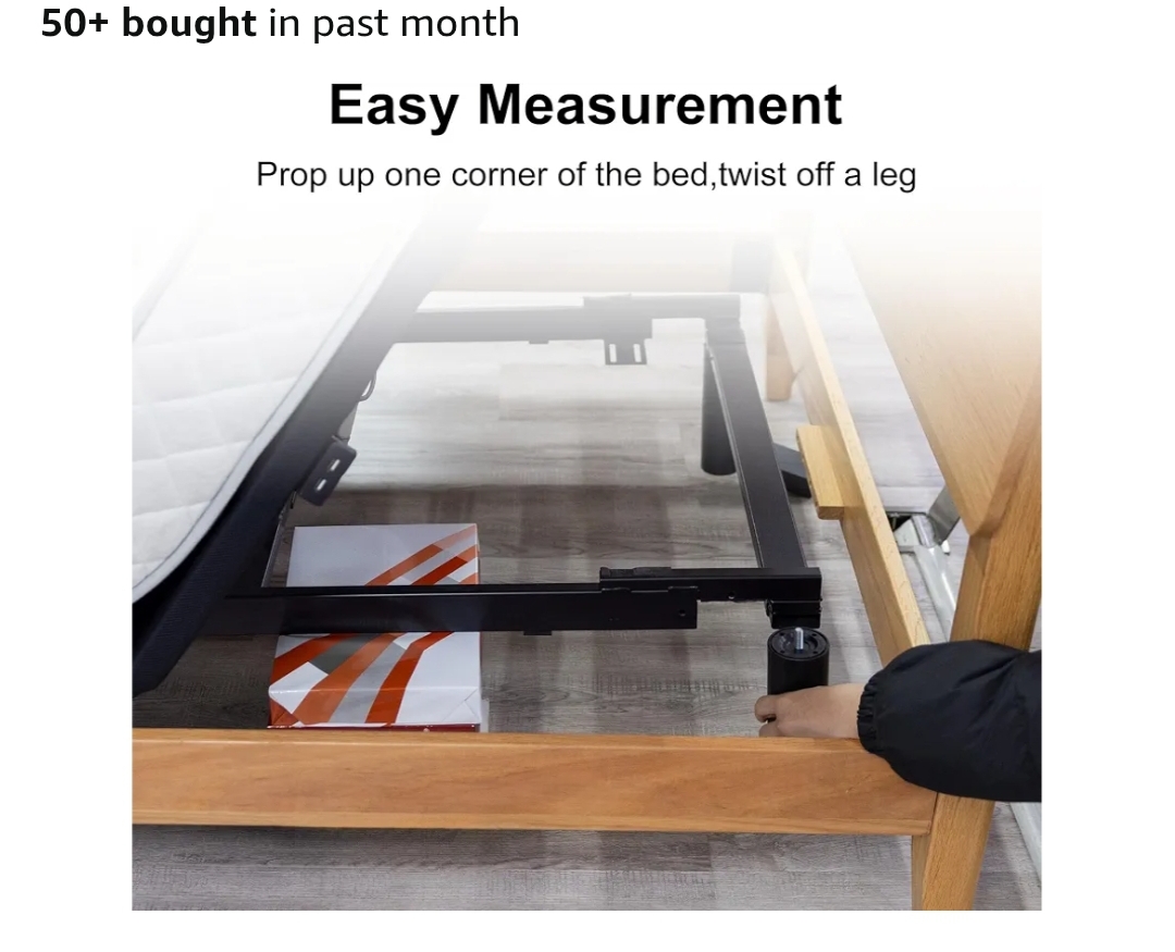 12 Inch Bed Legs Replacement for Adjustable Bed Frame Base, Felt Bottom Protect Hardwood Floor, 4 Kinds Thread Contained, Set of 4 - Image 6