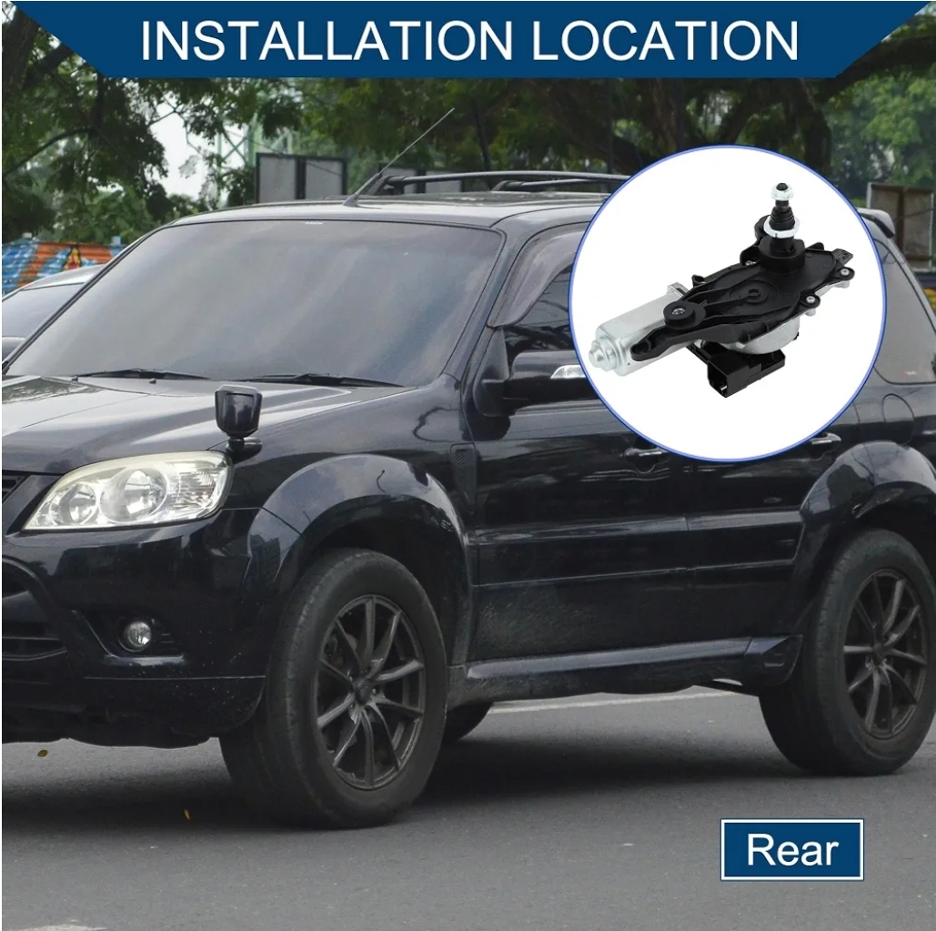 8L8Z-17508-D 852075 Rear Windshield Wiper Motor for Ford Escape 2008-2012 for Mazda Tribute Mariner 08-11 / Rear 8 Pin Replacement / 1Pcs - Image 3