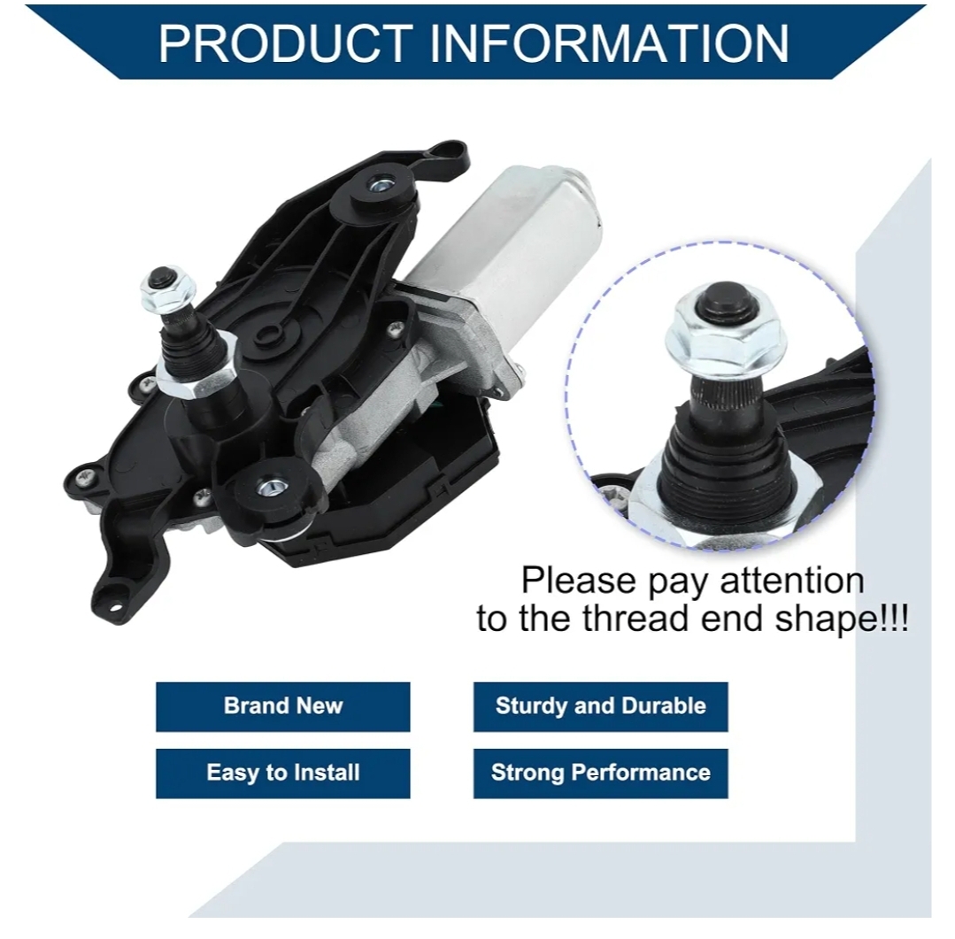 8L8Z-17508-D 852075 Rear Windshield Wiper Motor for Ford Escape 2008-2012 for Mazda Tribute Mariner 08-11 / Rear 8 Pin Replacement / 1Pcs - Image 7