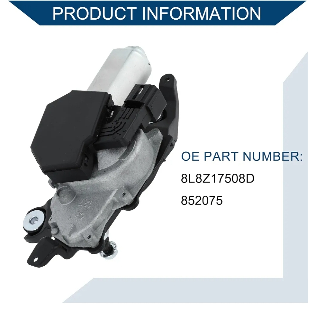 8L8Z-17508-D 852075 Rear Windshield Wiper Motor for Ford Escape 2008-2012 for Mazda Tribute Mariner 08-11 / Rear 8 Pin Replacement / 1Pcs - Image 9